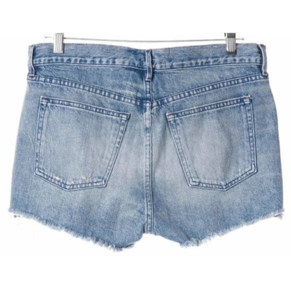 3x1 Jean Shorts 27 W2 Mason Mid Rise Boyfriend Bleeker Button Medium Blue Italy - Picture 7 of 11